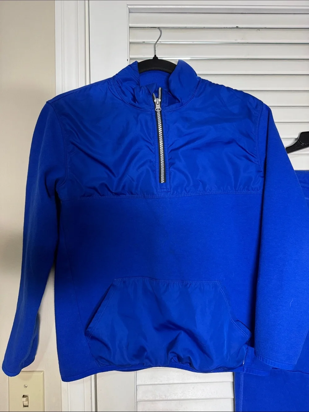 GAP Fit Kids Royal Blue Half-Zip Puffer Pullover and Pants. Size XL. LIKE NEW